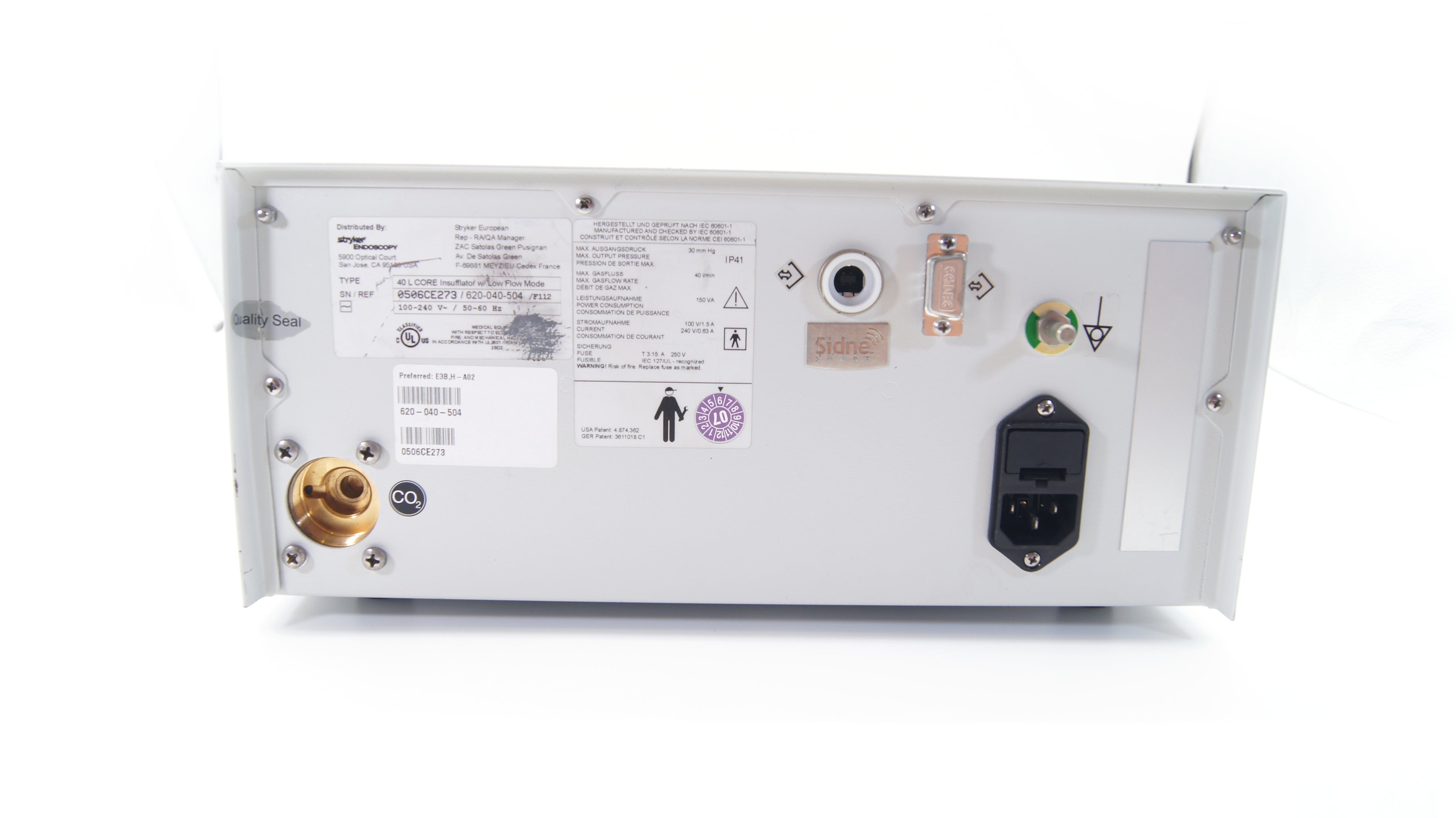 Stryker 40L CORE SIDNE High Flow Insufflator